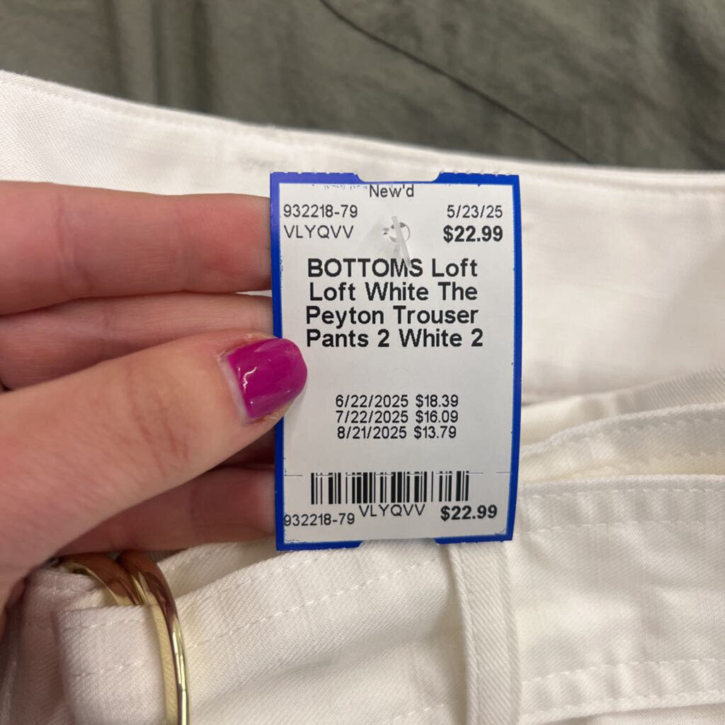 Loft White The Peyton Trouser Pants 2