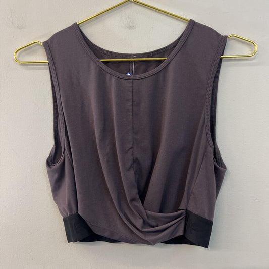 Fabletics Grey/ Black Cropped Tank Top Small