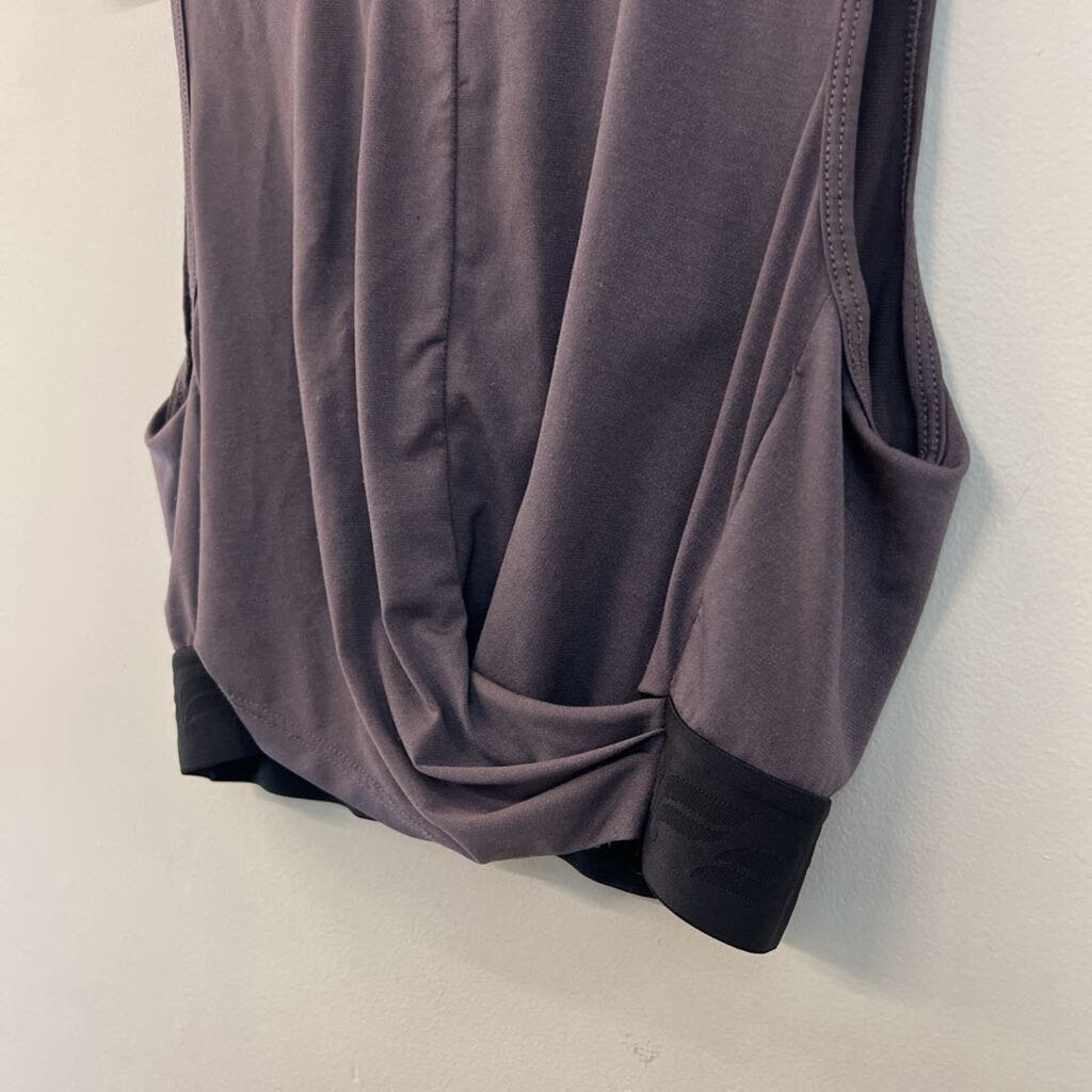 Fabletics Grey/ Black Cropped Tank Top Small