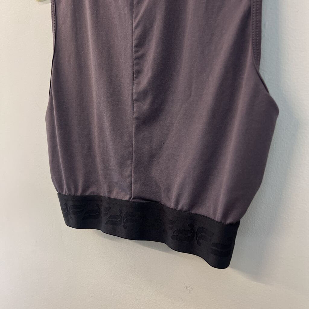 Fabletics Grey/ Black Cropped Tank Top Small
