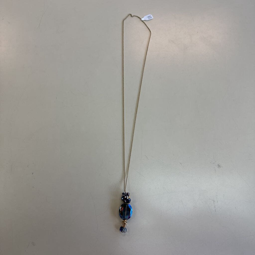 Anne Vaughan Long Stone Pendant Necklace