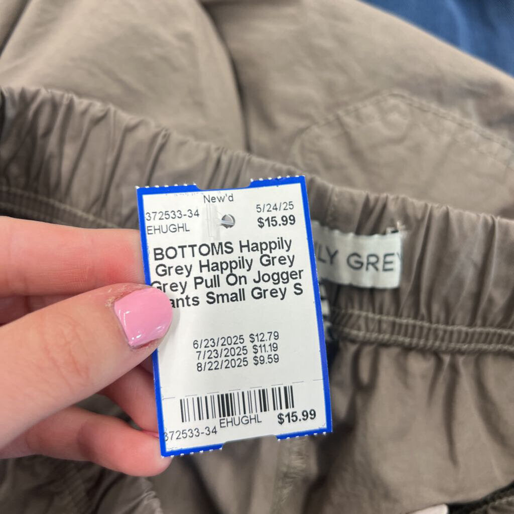 Happily Grey Grey Pull On Jogger Pants Small