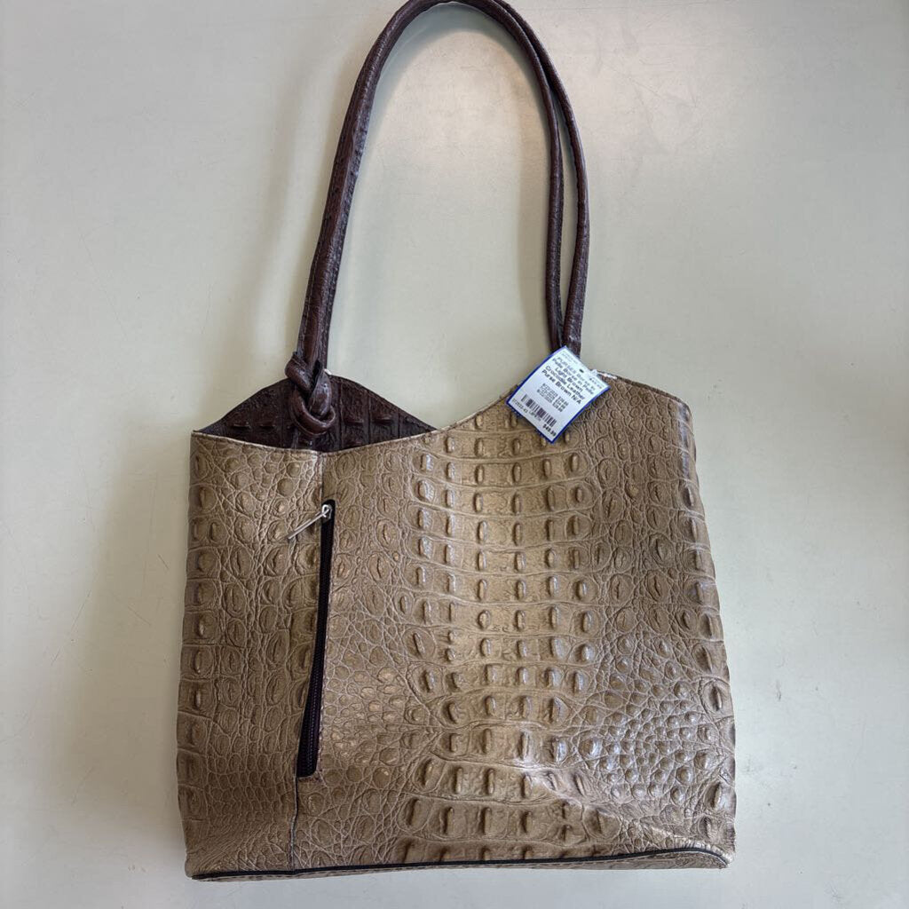 Borse in Pelle Light Brown Crocodile Leather Purse