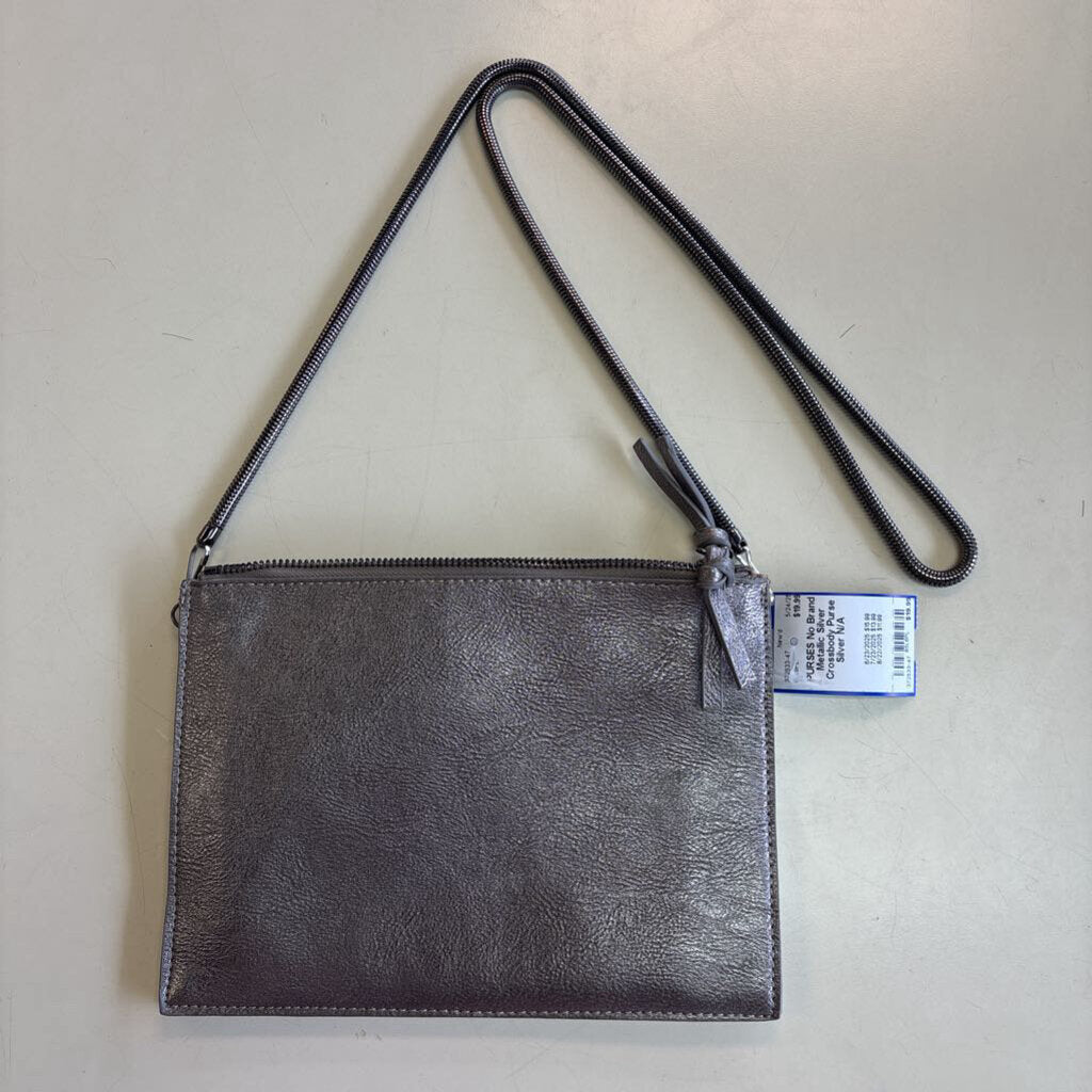 Metallic Silver Crossbody Purse