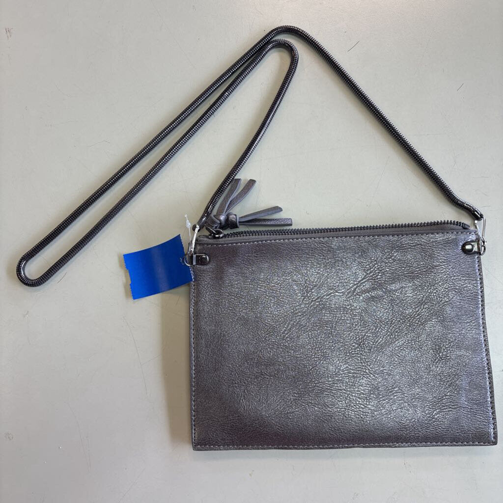 Metallic Silver Crossbody Purse
