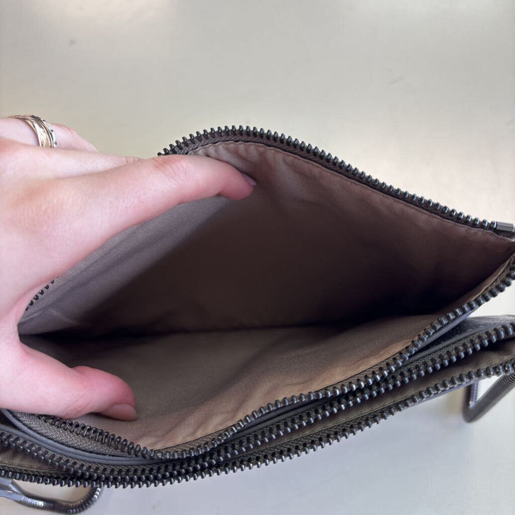 Metallic Silver Crossbody Purse