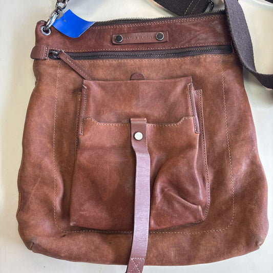 Marco Buggiani Brown Leather Crossbody Purse