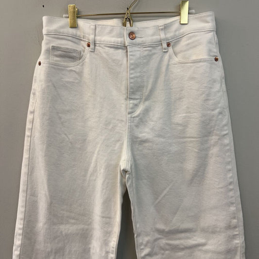 Loft White The Wide Led Denim Jeans 30
