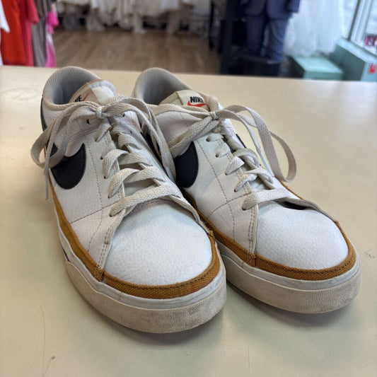 Nike White/ Brown/ Black Court Legacy Sneakers 9.5