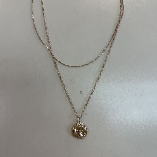 Gold Layered Circle Pendant Necklace