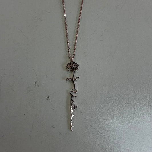 Rose Gold Flower 'Victoria' Pendant Necklace
