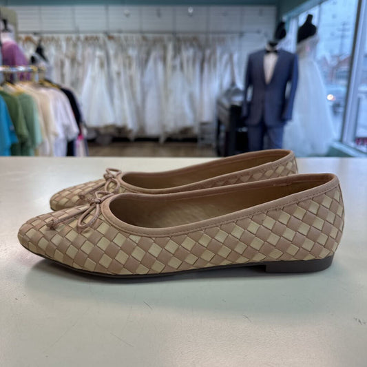 Schutz Arissa Brown Woven Leather Flats 8