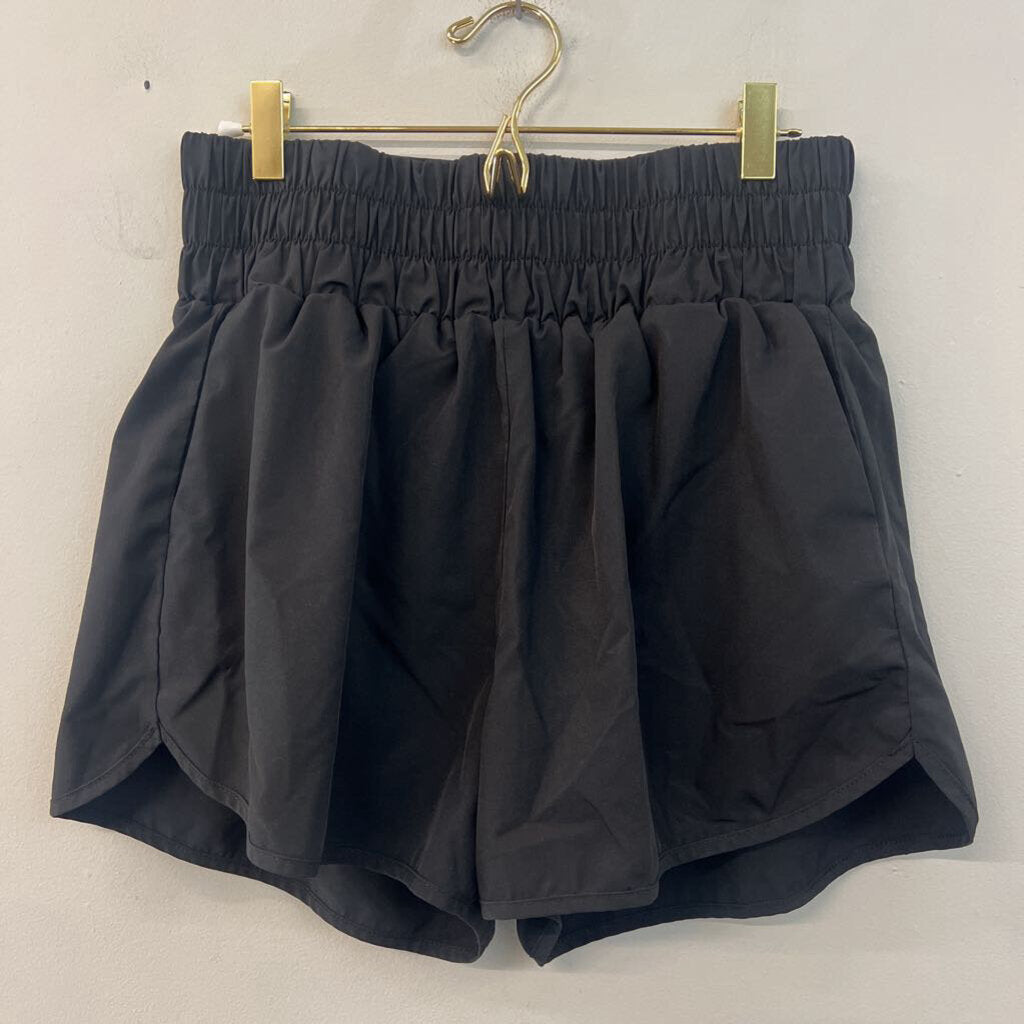 Black High Waisted Athletic Shorts Large