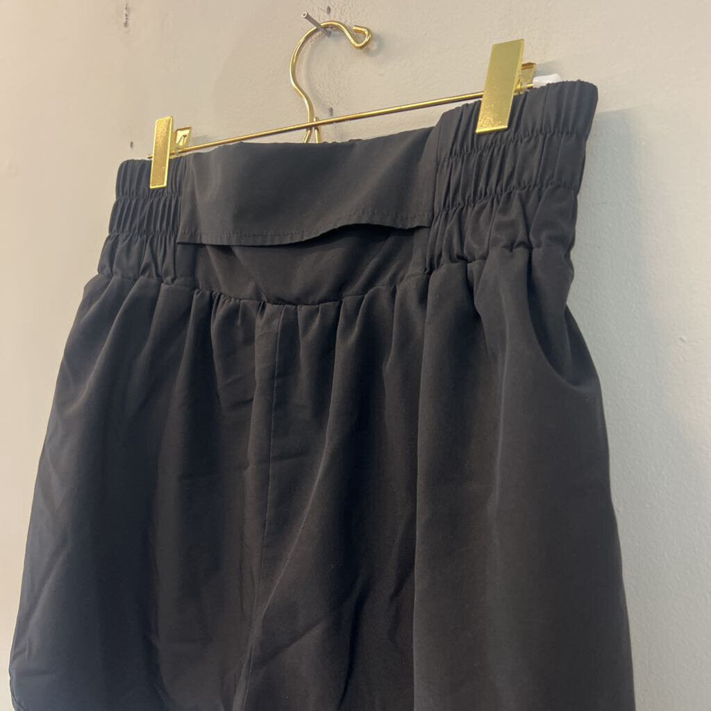Black High Waisted Athletic Shorts Large