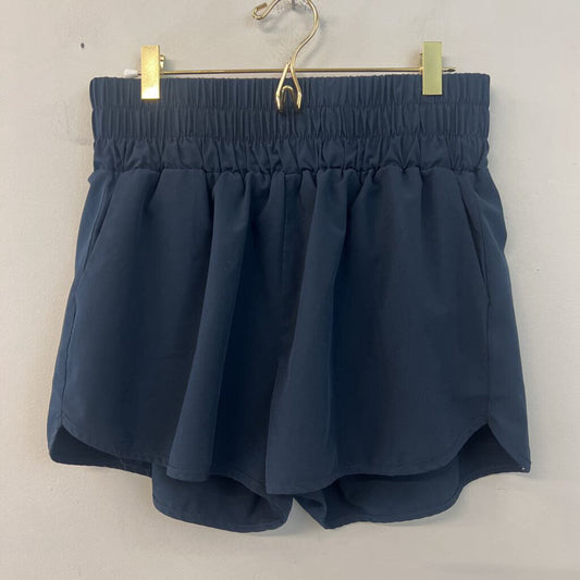 Navy High Waisted Athletic Shorts Large