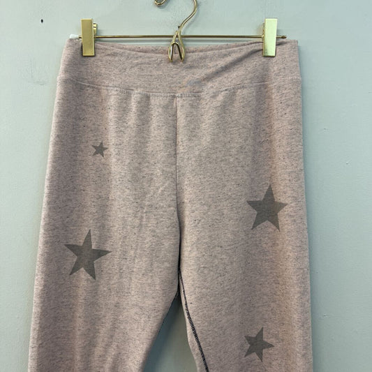 Sundry Pink Star Print Soft Leggings 1