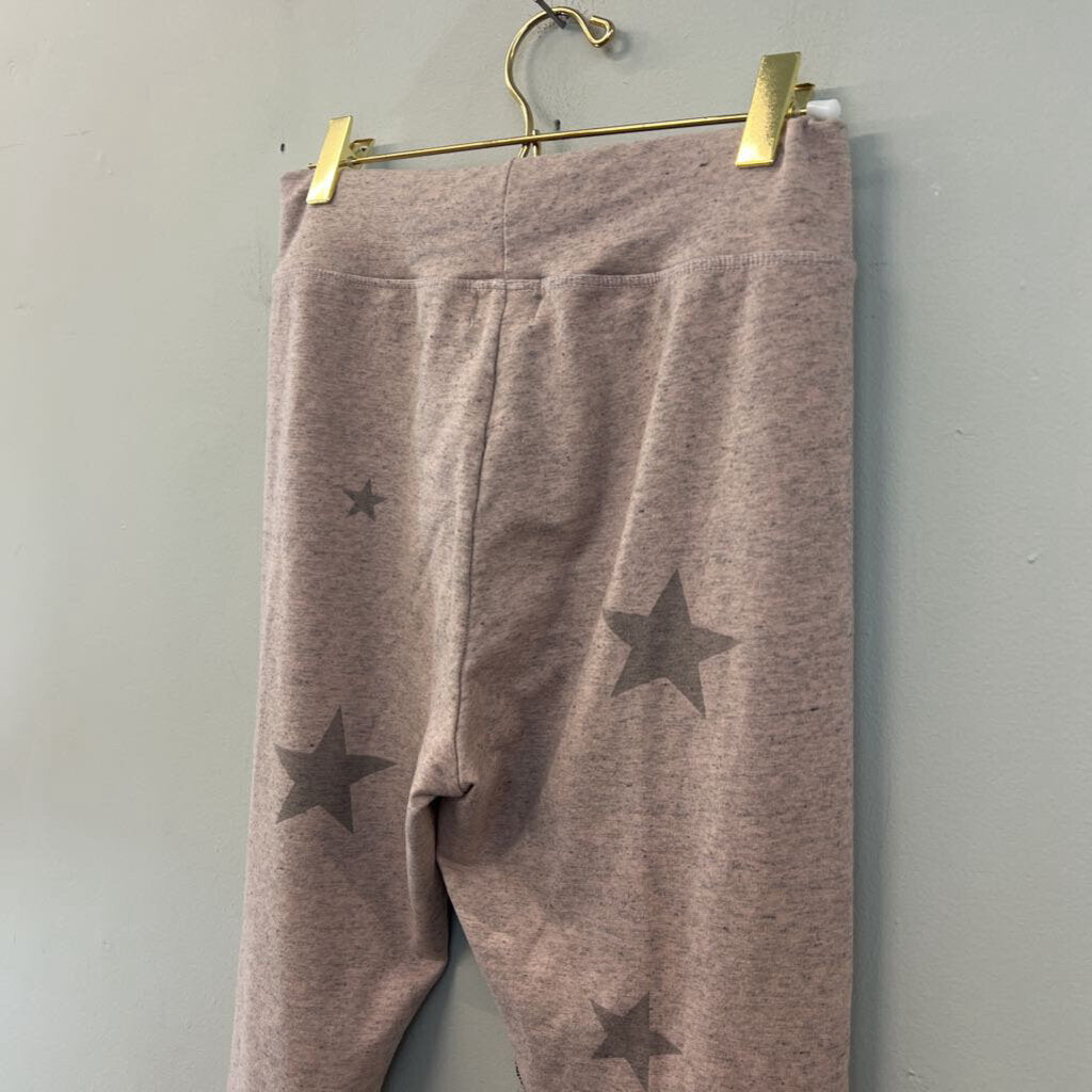 Sundry Pink Star Print Soft Leggings 1