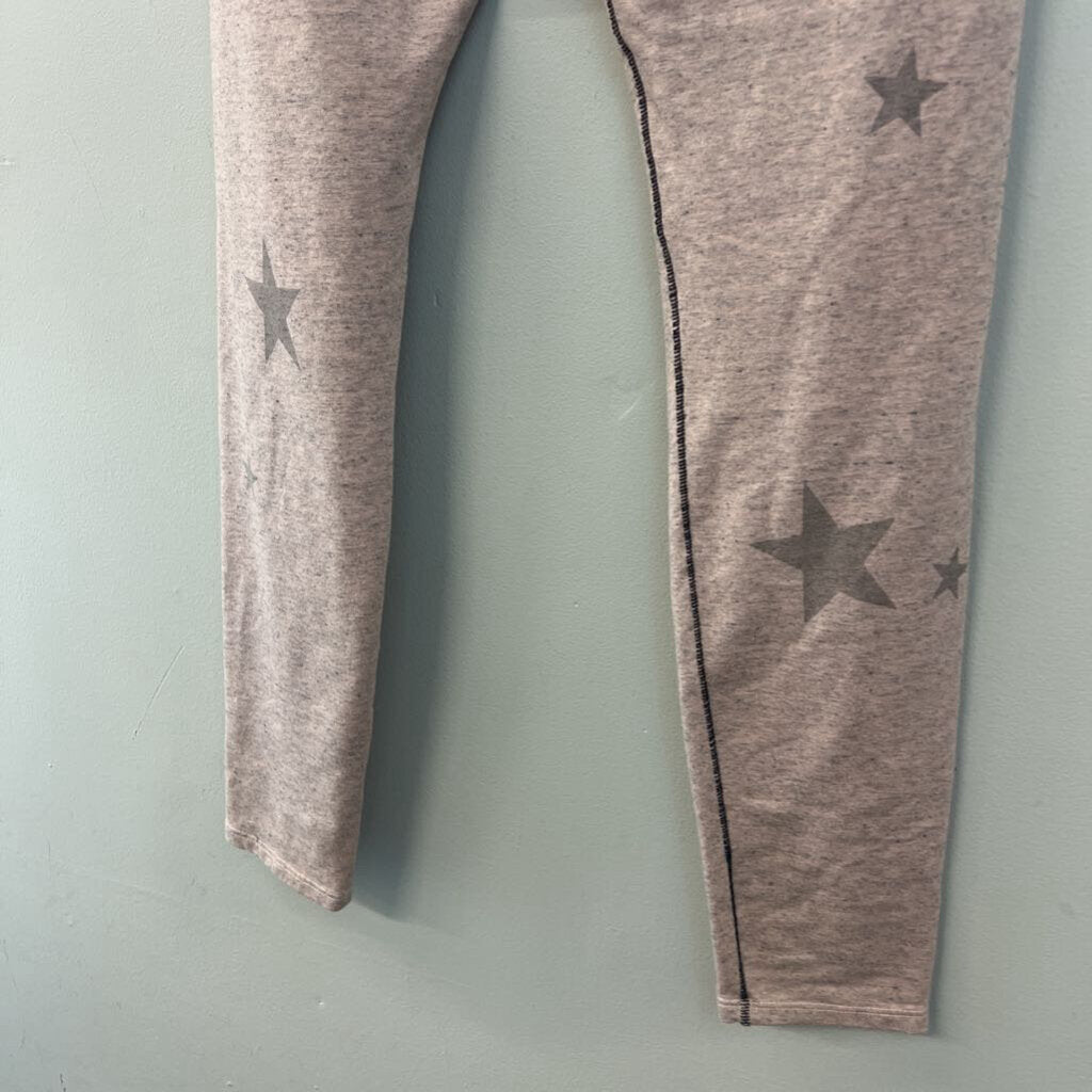 Sundry Pink Star Print Soft Leggings 1
