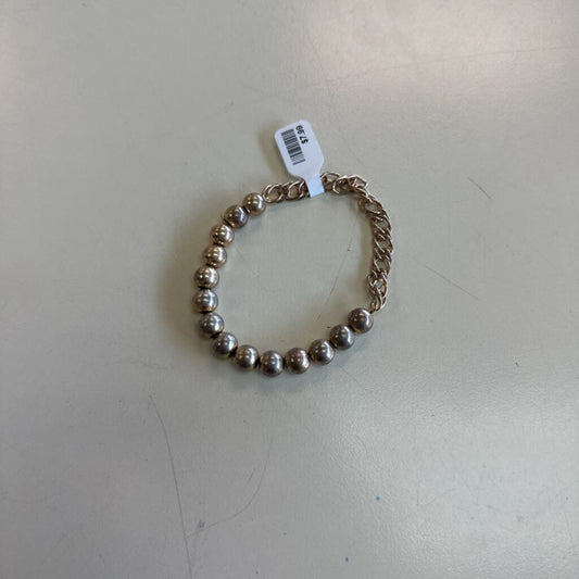 Gold Ball/ Chain Beaded Stretchy Bracelet