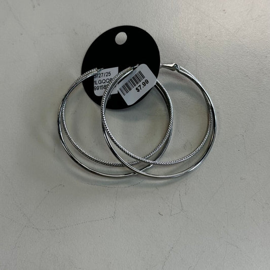 Silver Double Hoop Earrings