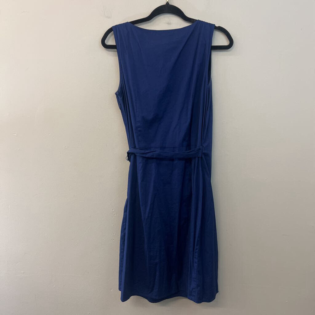 Loft Blue Sleeveless Wrap Dress 10