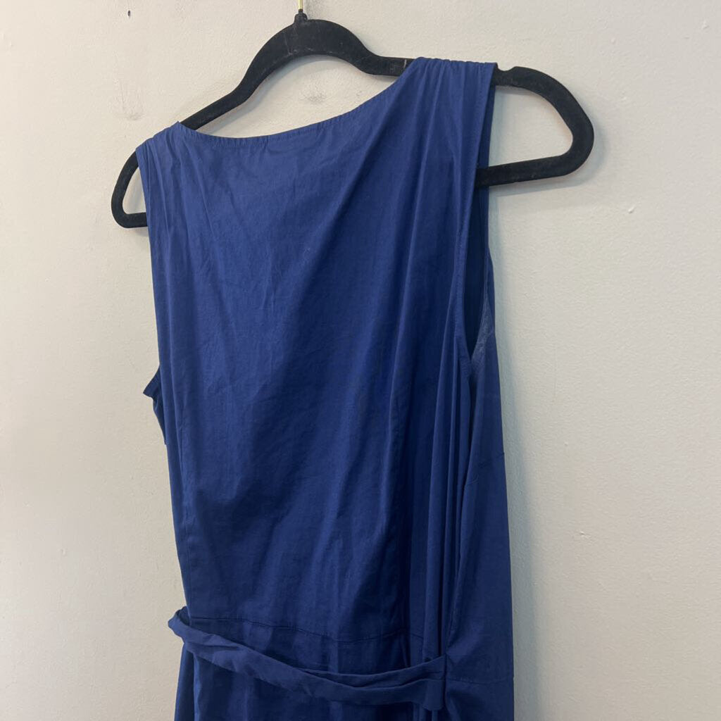 Loft Blue Sleeveless Wrap Dress 10