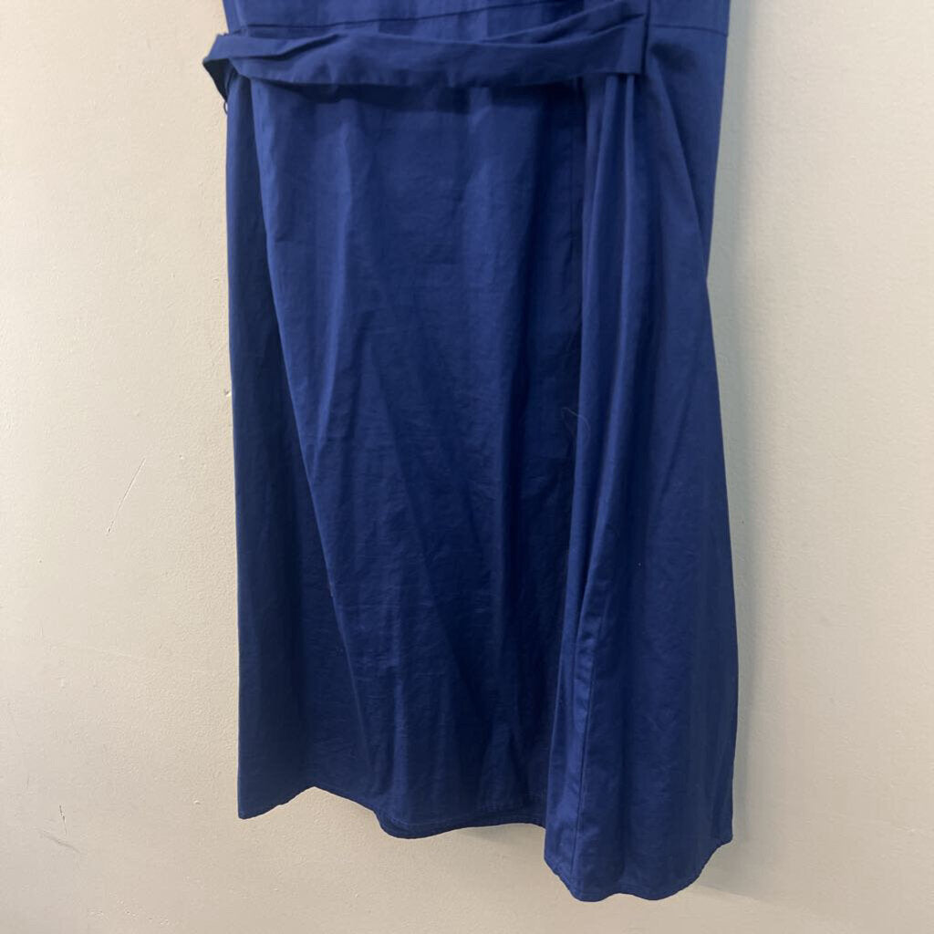 Loft Blue Sleeveless Wrap Dress 10
