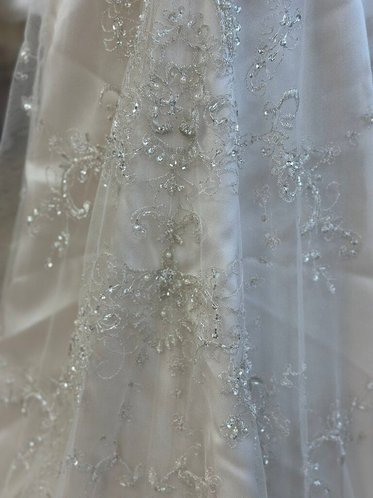 Casablanca Light Gold Beaded Strapless Bridal Gown 12