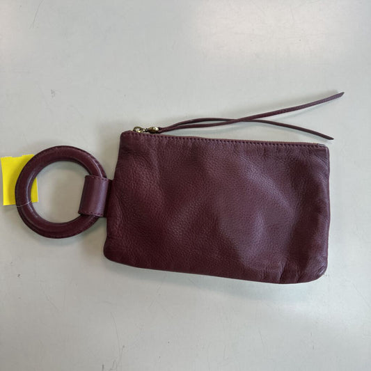 Hobo Burgundy Leather Sable Wristlet Purse