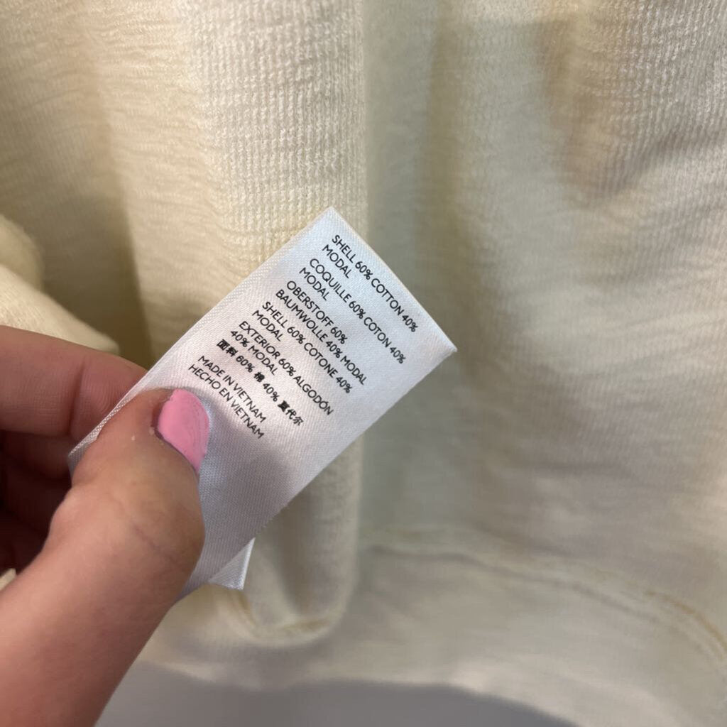 Pilcro Cream Long Sleeve Puff Shoulder Top Extra Small Anthropologie