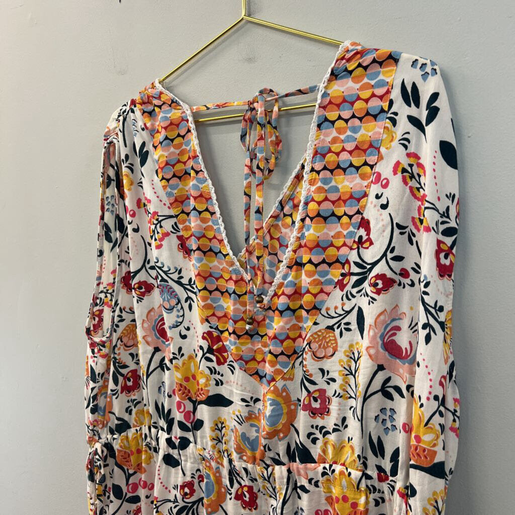 Angie Multi Printed Flowy Dress 2X