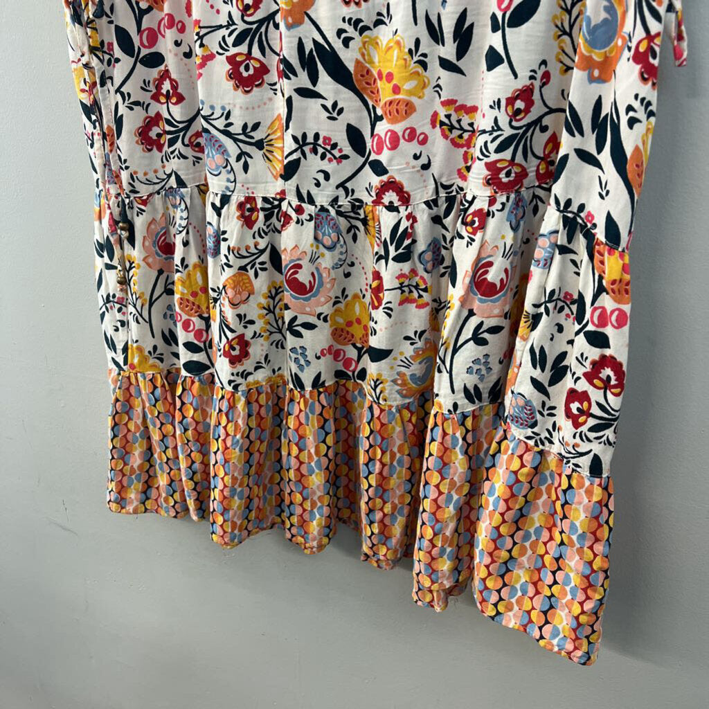 Angie Multi Printed Flowy Dress 2X