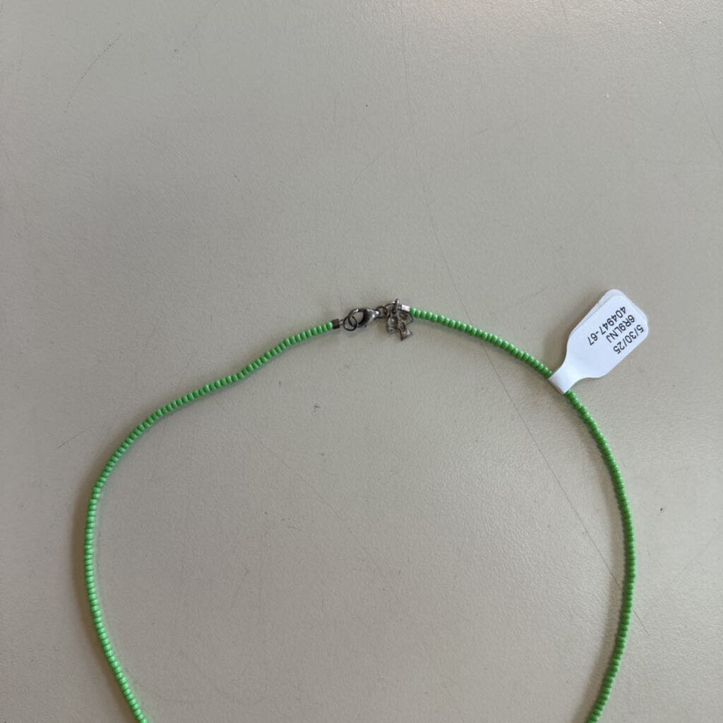 Tiny Beaded and Turquoise Necklace