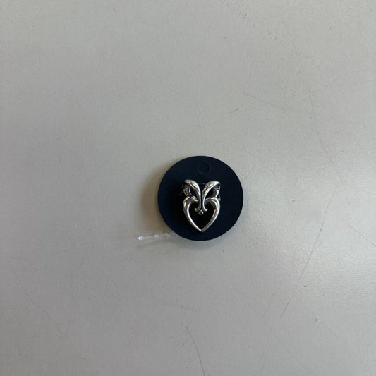 Heart Fleur De Lis Necklace Pendant Slide