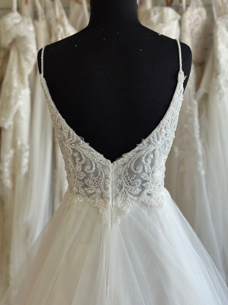 Stella York Ivory Beaded Bodice A Line Bridal Gown 14