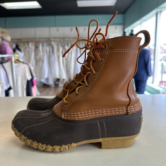 LL Bean Brown Bean Duck Boots 7