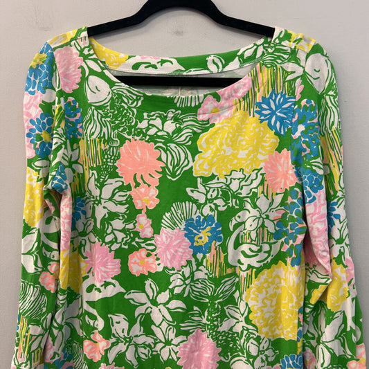 Lilly Pulitzer Green/ Multi Print Long Sleeve Top Medium