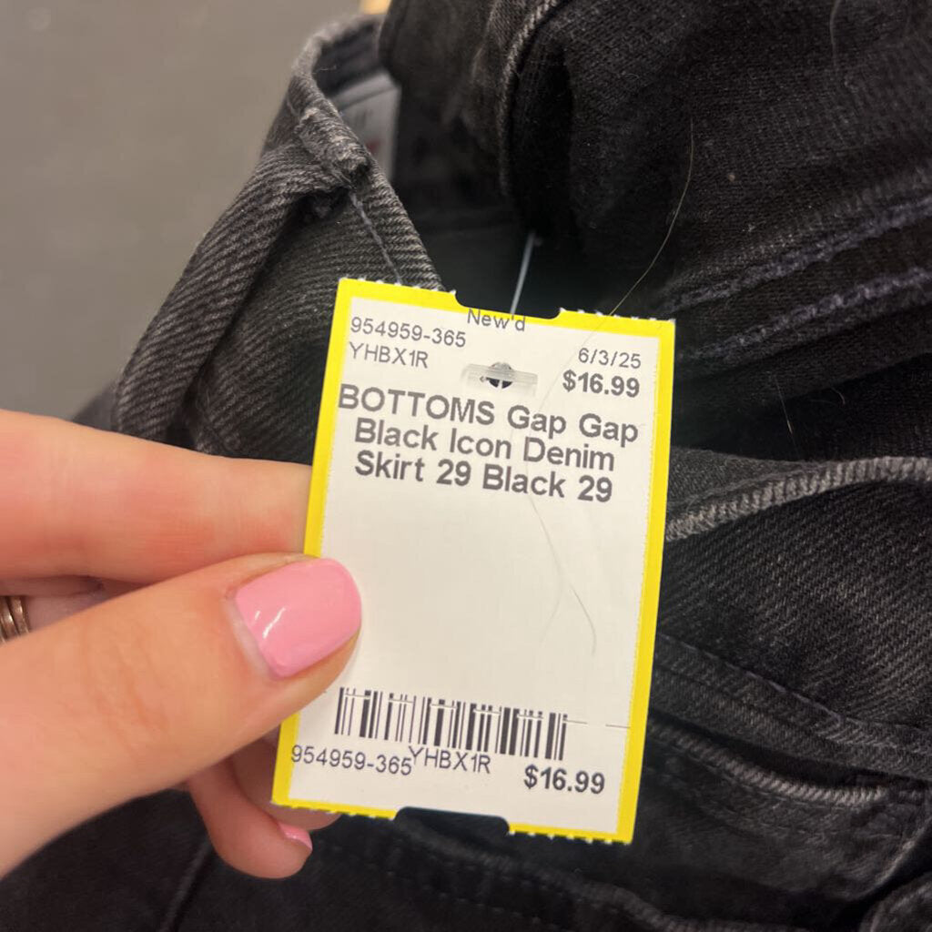 Gap Black Icon Denim Skirt 29