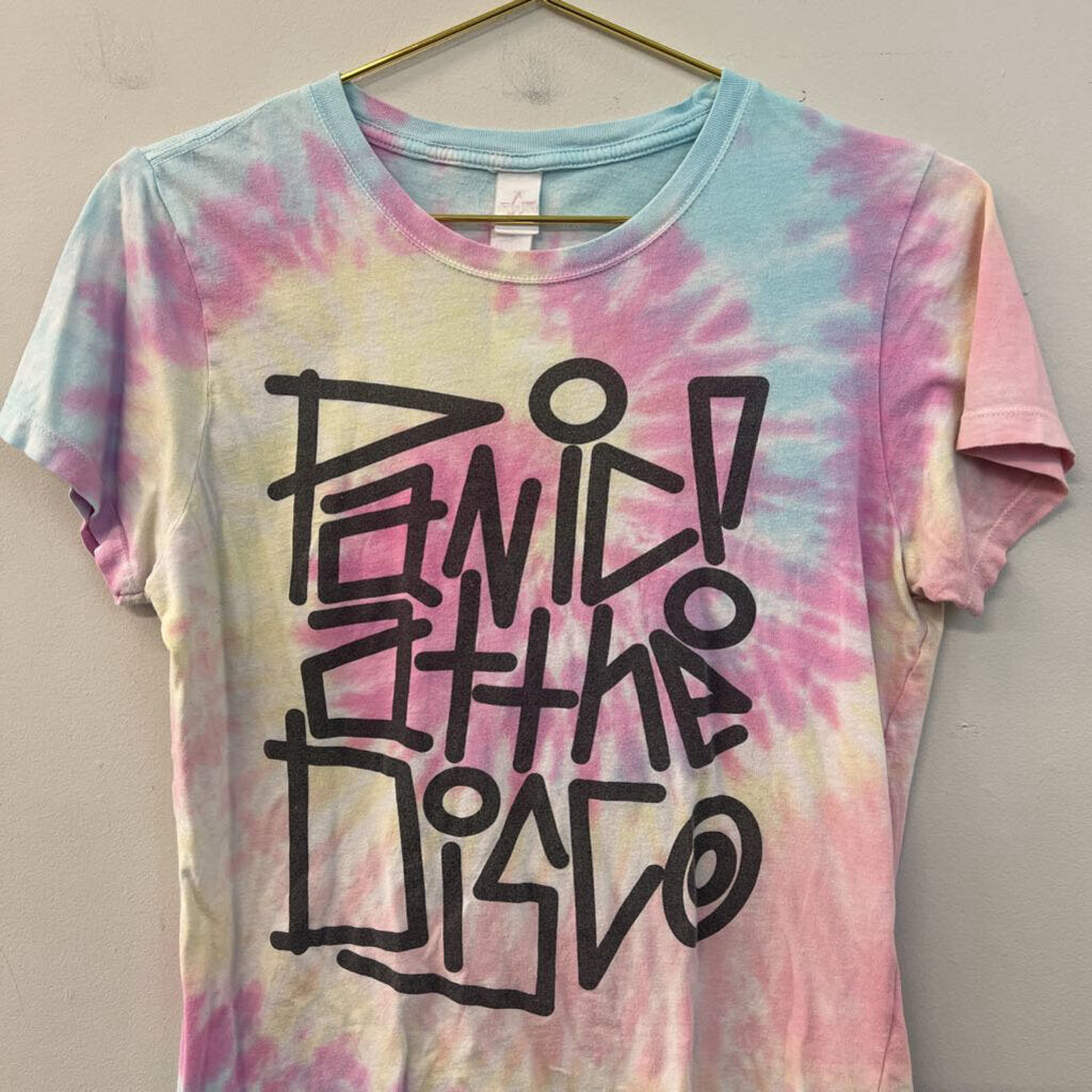 Multi Tie Dye Panic At The Disco Short Sleeve Graphic Tee Small