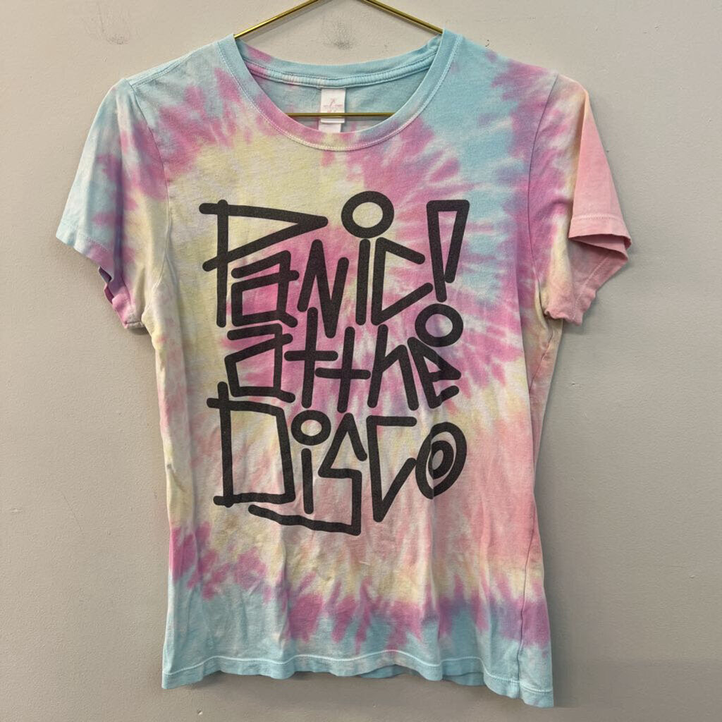 Multi Tie Dye Panic At The Disco Short Sleeve Graphic Tee Small