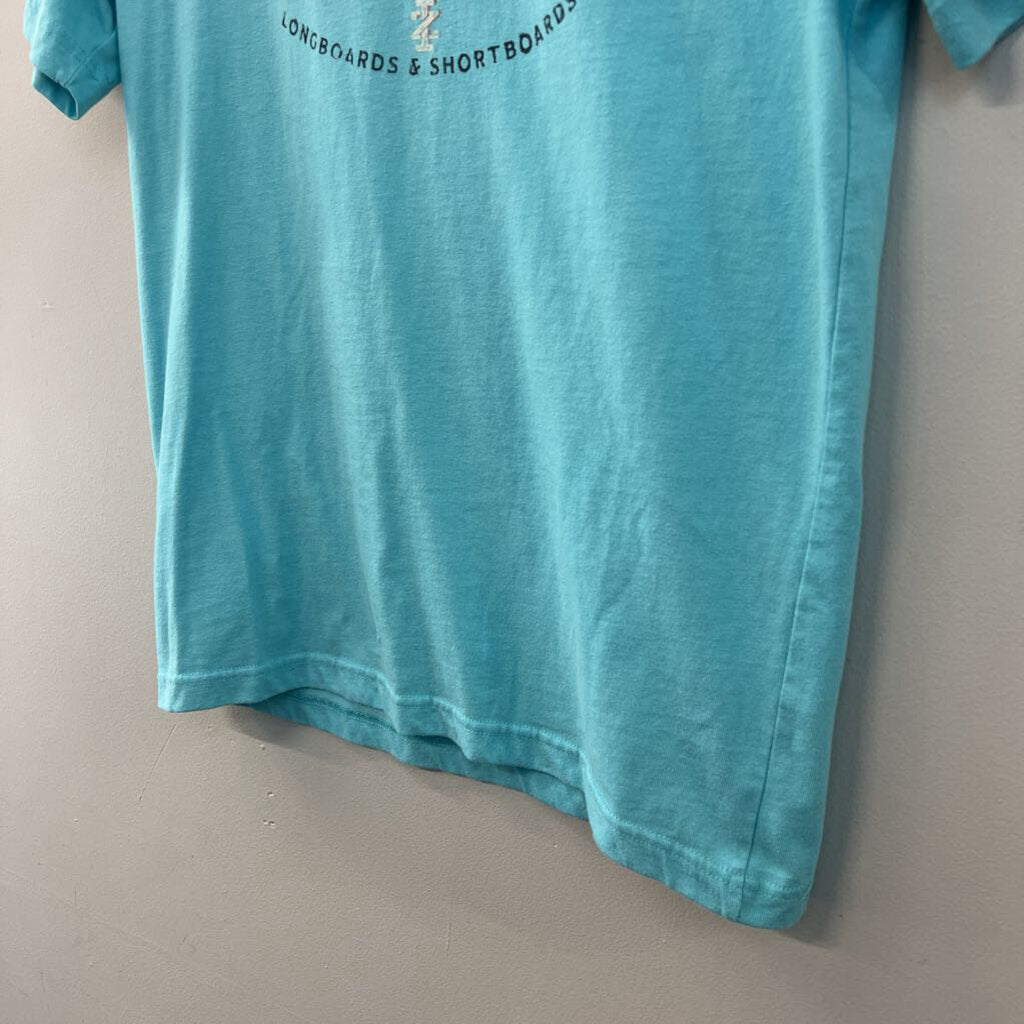 Izod Blue Surf Shop Short Sleeve Graphic Tee Small
