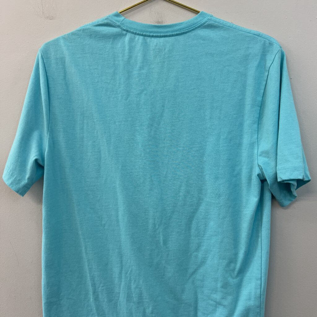Izod Blue Surf Shop Short Sleeve Graphic Tee Small