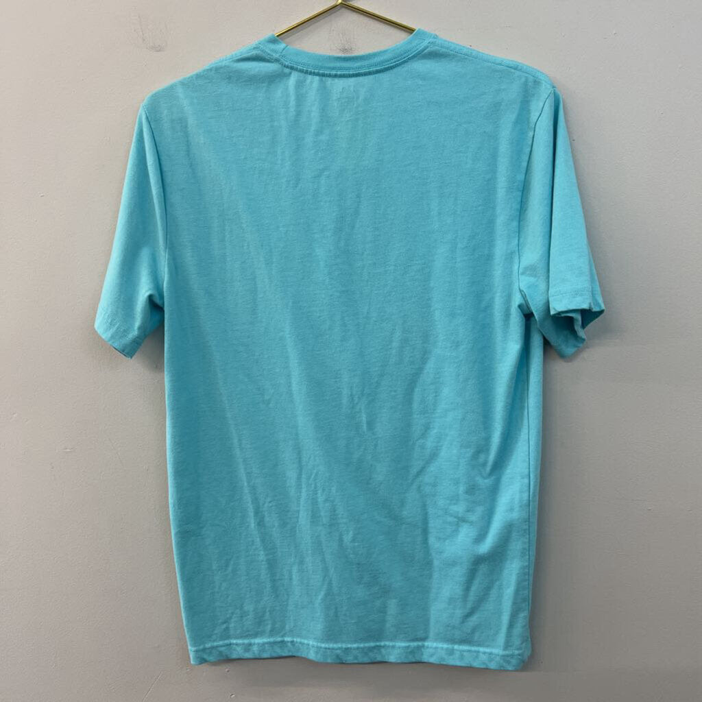 Izod Blue Surf Shop Short Sleeve Graphic Tee Small