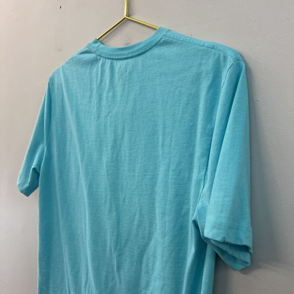 Izod Blue Surf Shop Short Sleeve Graphic Tee Small