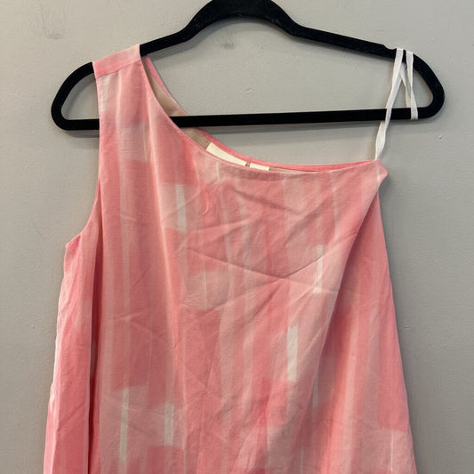 Maeve Pink Print One Shoulder A Symmetrical Dress 0 Anthropologie