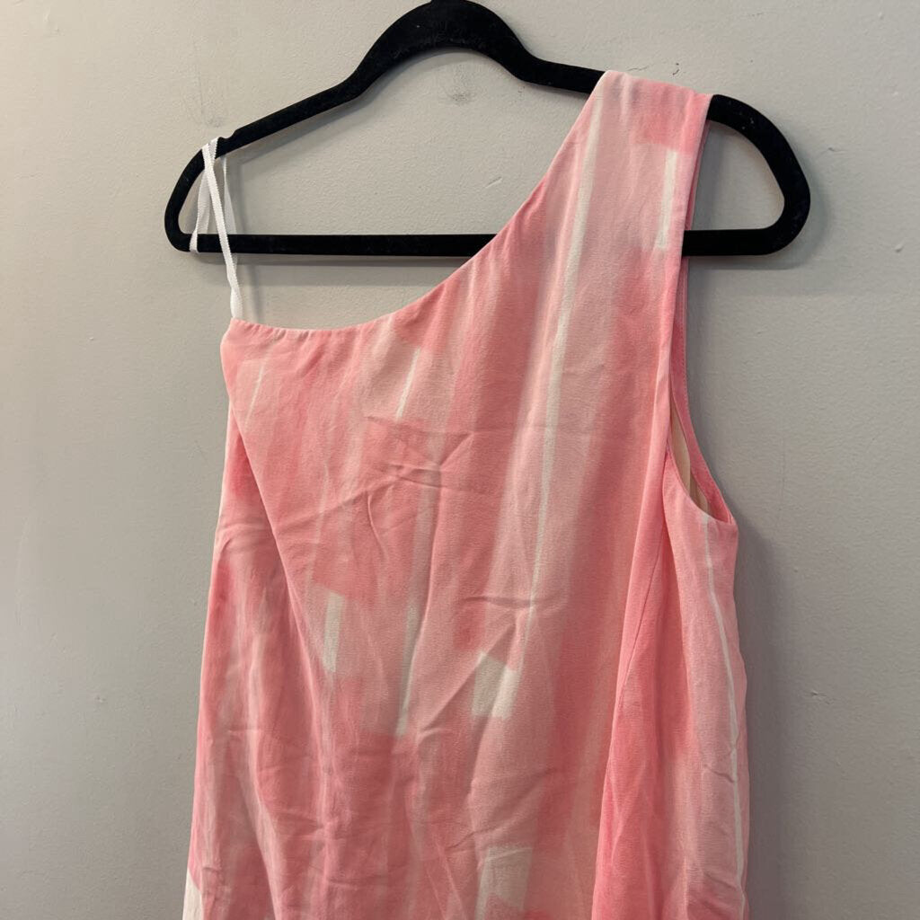 Maeve Pink Print One Shoulder A Symmetrical Dress 0 Anthropologie