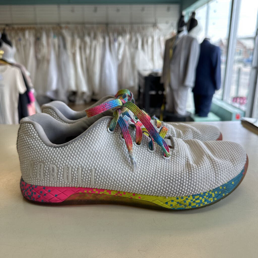 No Bull White/ Multi Neon Super Fabric Sneakers 10