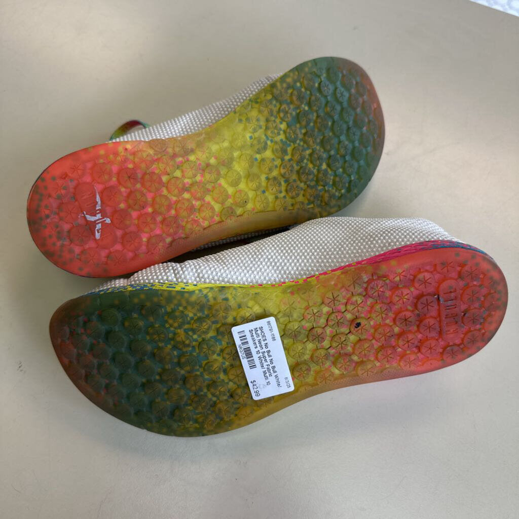 No Bull White/ Multi Neon Super Fabric Sneakers 10