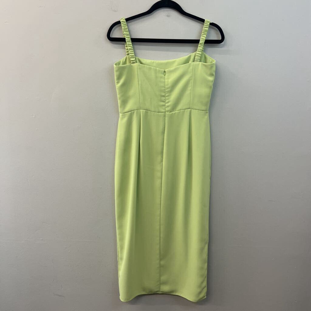Amanda Uprichard Green Mileena Midi Dress Large