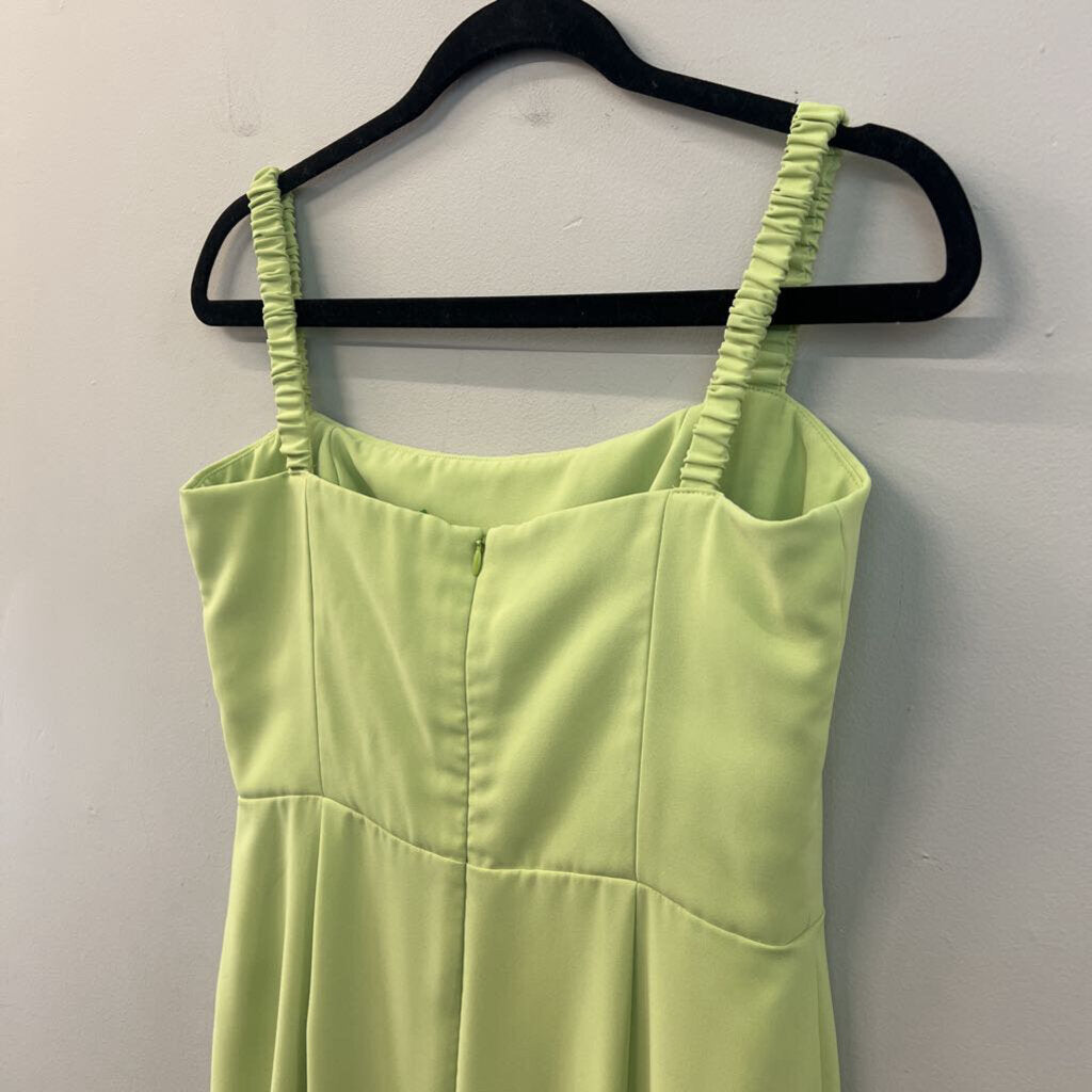 Amanda Uprichard Green Mileena Midi Dress Large